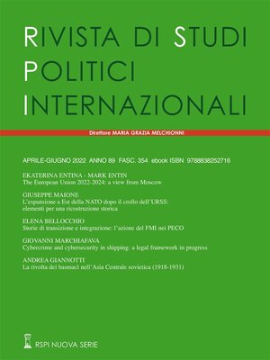 cover image of Rivista di Studi Politici Internazionali 2/2022